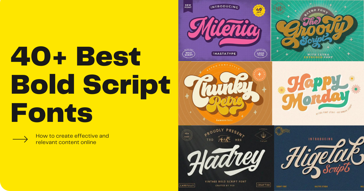 30 Best Bold Script Fonts For Logo Design Branding